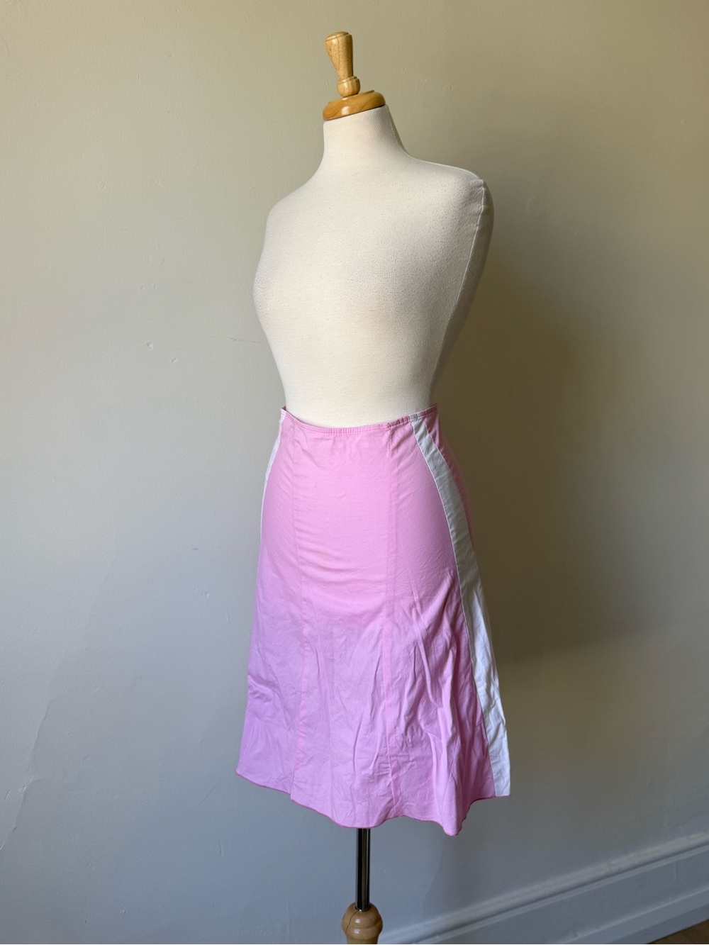 Costa Blanca Y2K Pink & White A-Line Mini Skirt Size S